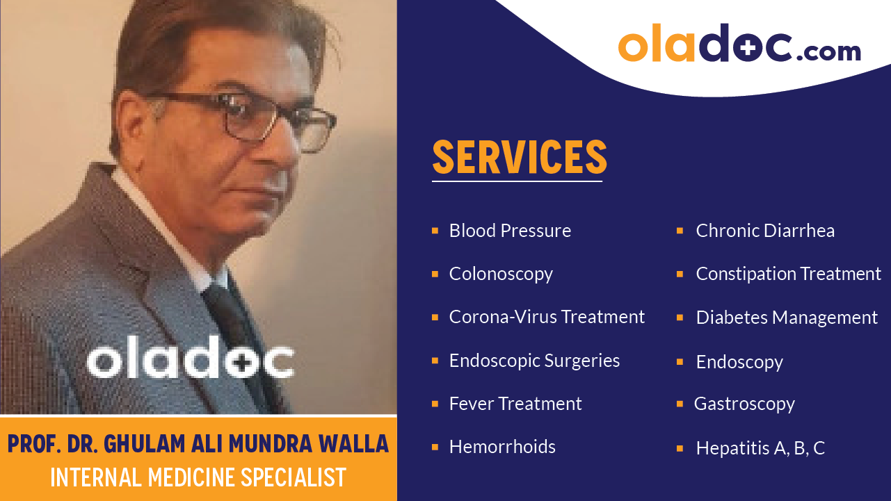 Services provided by Dr.Ghulam Ali Mundra Walla